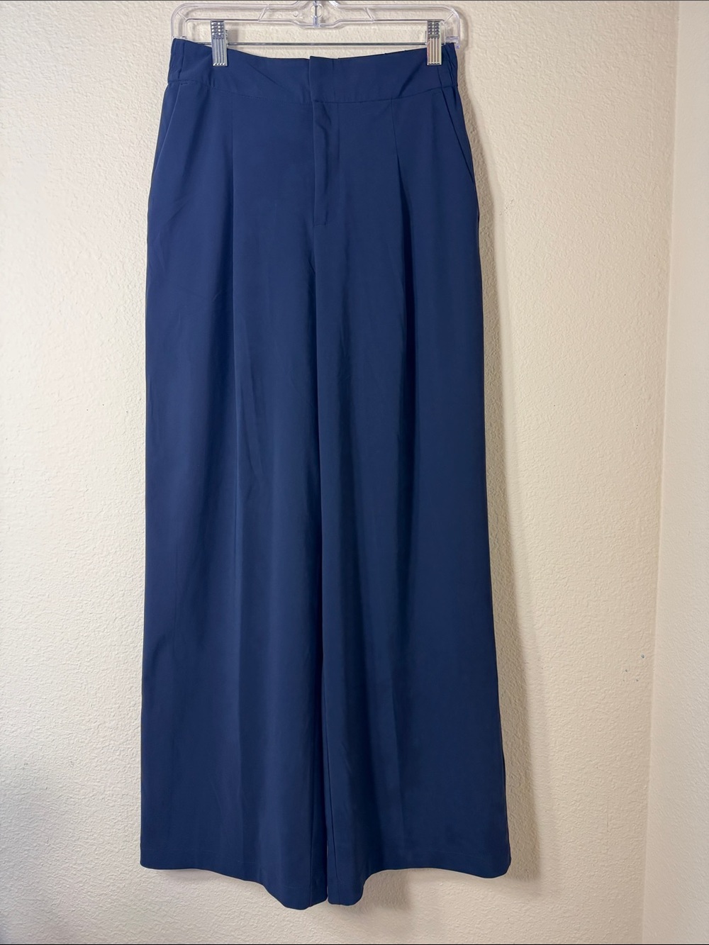 Athleta Wide-Leg Dress Pants in Navy Blue